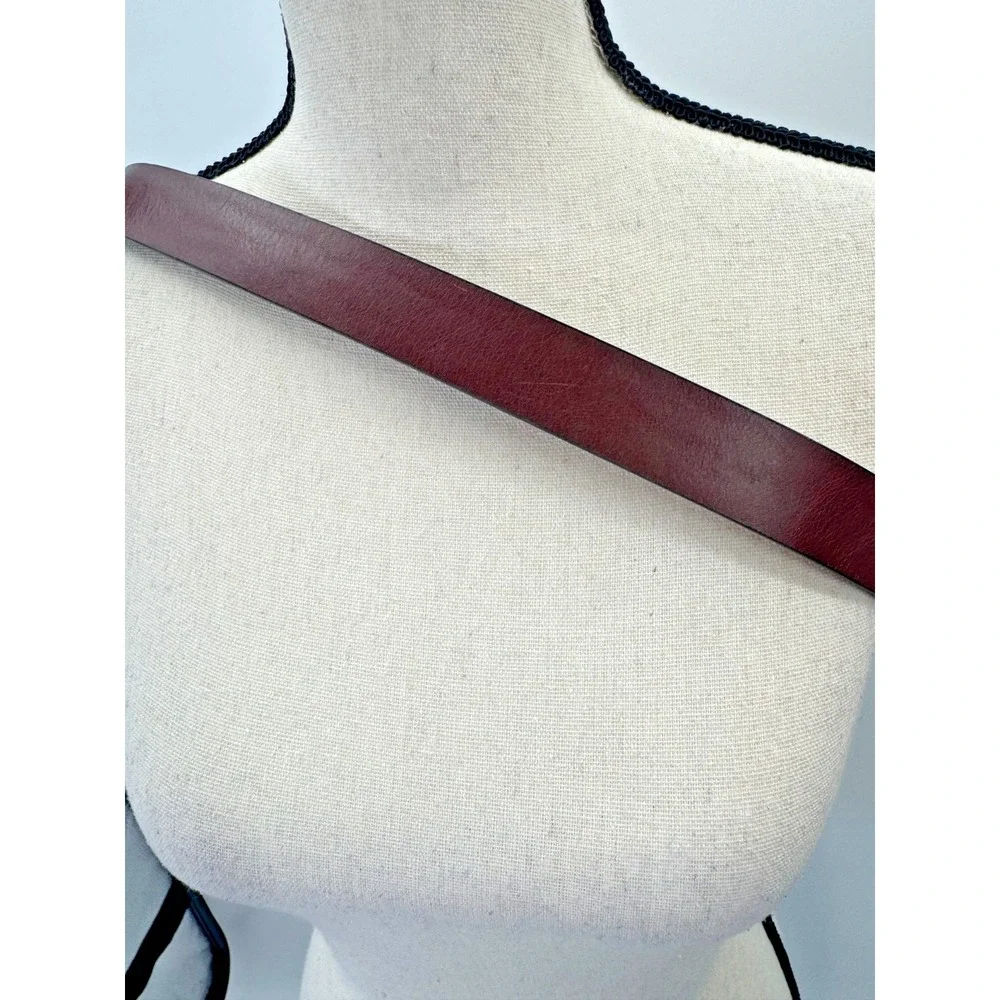 Vintage Orvis Cognac Full Grain Leather Equestrian Hoof Pick Belt 38 Brass USA
